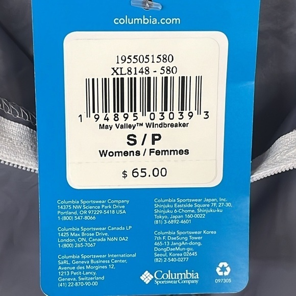 Brand New Columbia Zippered Windbreaker Jacket Purple Hooded Lightweight Hiking - Picture 6 of 13